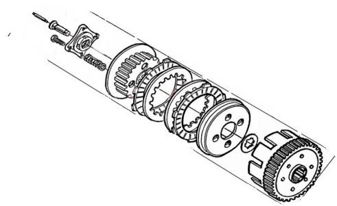 8H988-5114A-00.jpg RT3 DEBRİYAJ SETİ(125CC) - Görsel 1